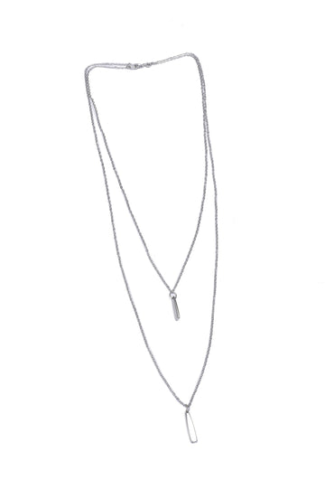 Amelia Silver Layered Chain